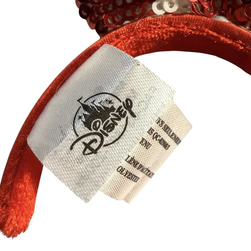 Disney Parks Minnie Mouse Peppermint Sequined Ears Headband Christmas Ornament